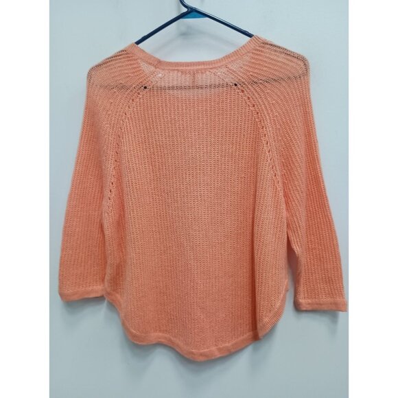 Eileen Fisher Womens Linen Sweater Small Peach Quite Luxury Timeless Minimalist - Picture 7 of 8